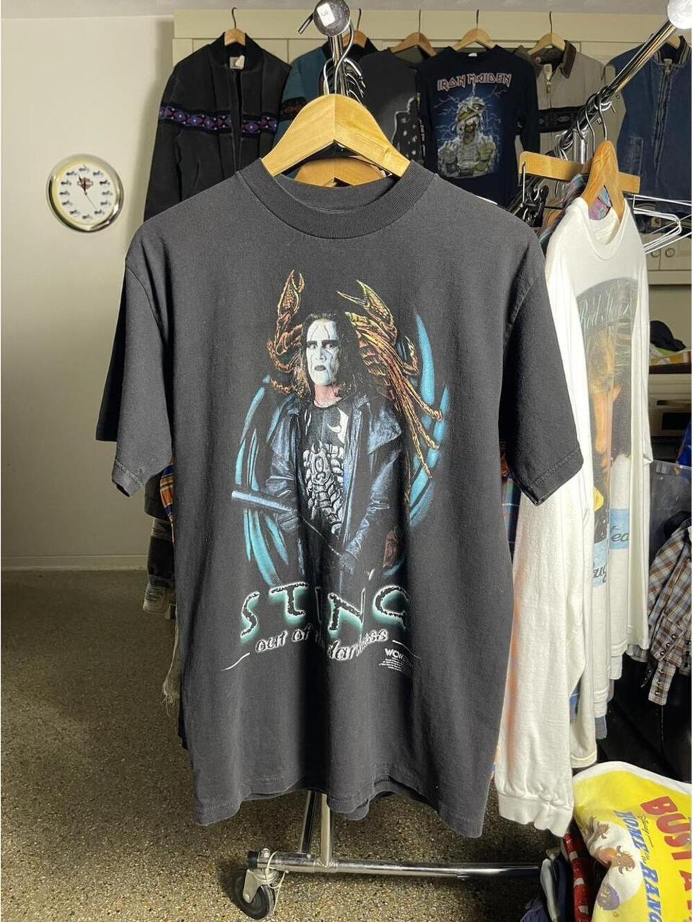 Vintage 90s Sting WCW Wrestling T-Shirt Mens Medium
